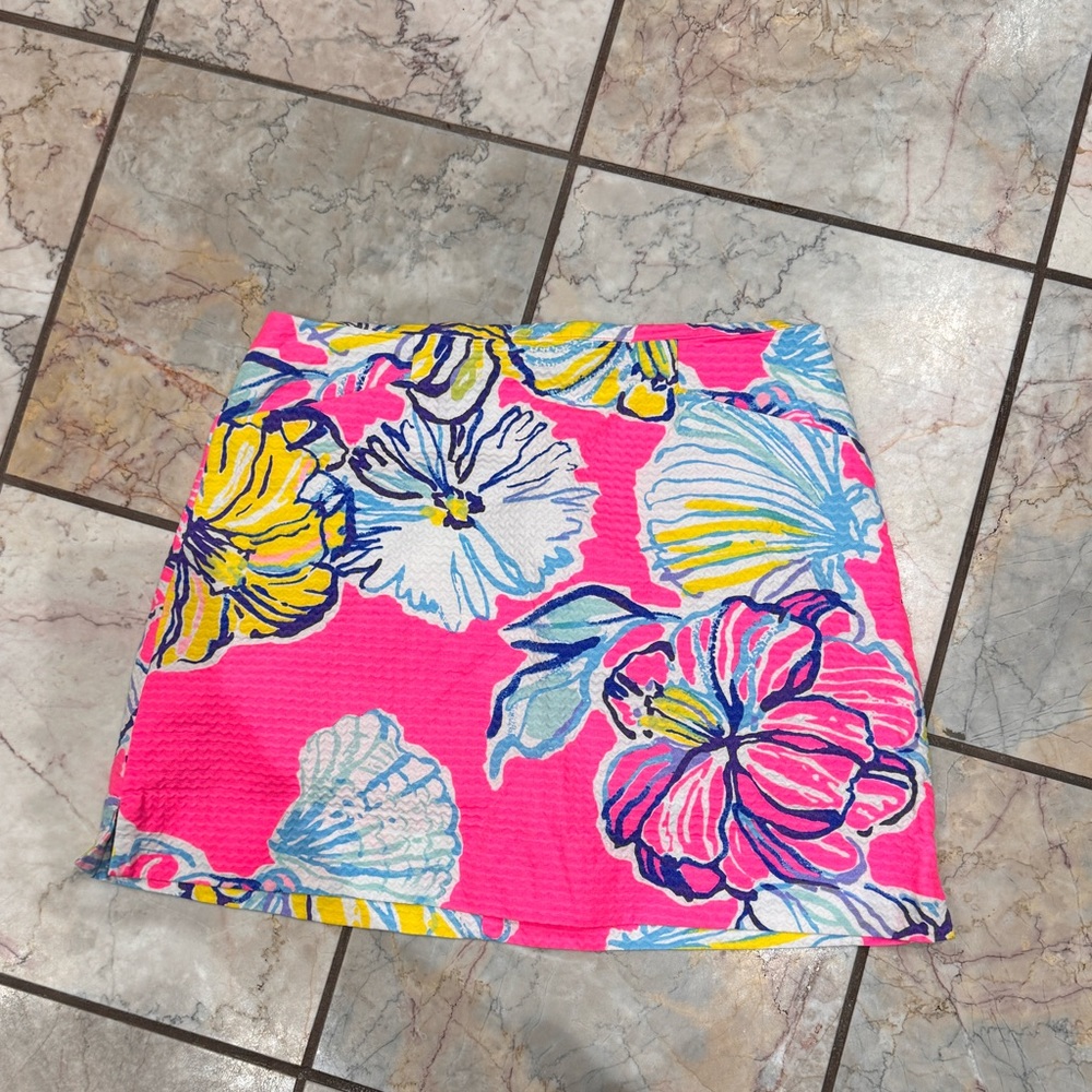 Lilly Pulitzer shorts skirt Pink Floral Adie SKORT